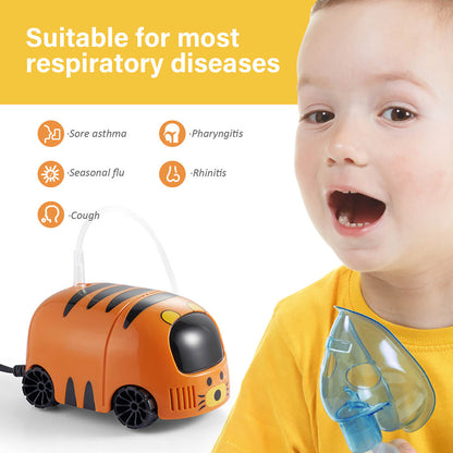Little Tiger Kids Nebulizer Machine | Cute Lightweight Children's Nebulizer for Home & Travel